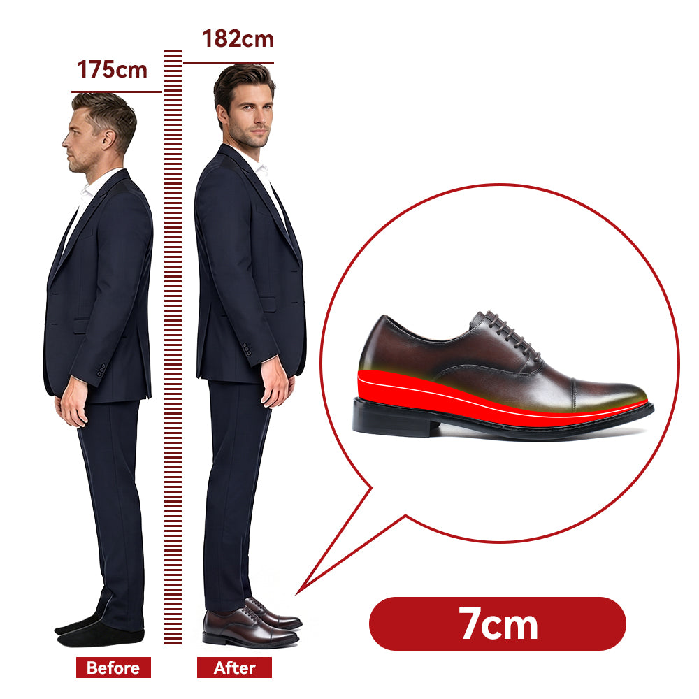 ELEVATOR SHOES FERDINANDO +2.76 INCHES