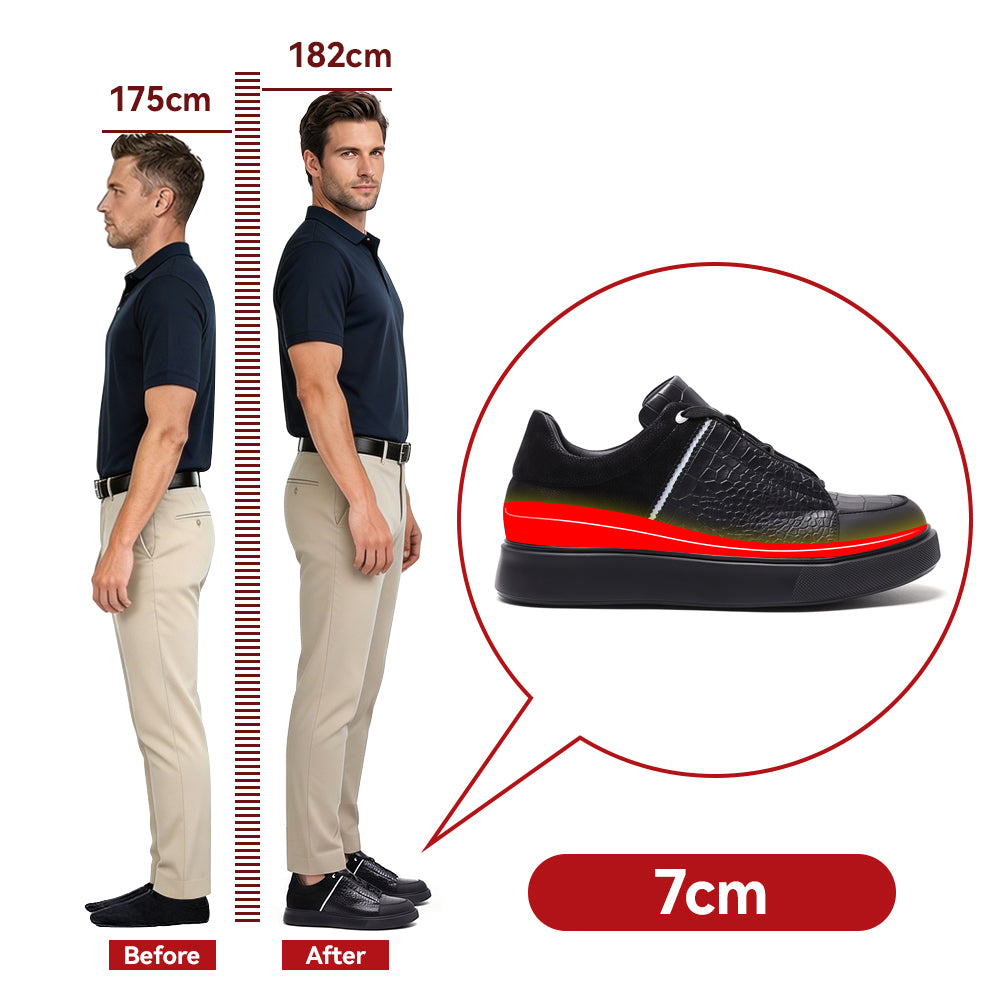 ELEVATOR SHOES GIANLUCA +2.76 INCHES