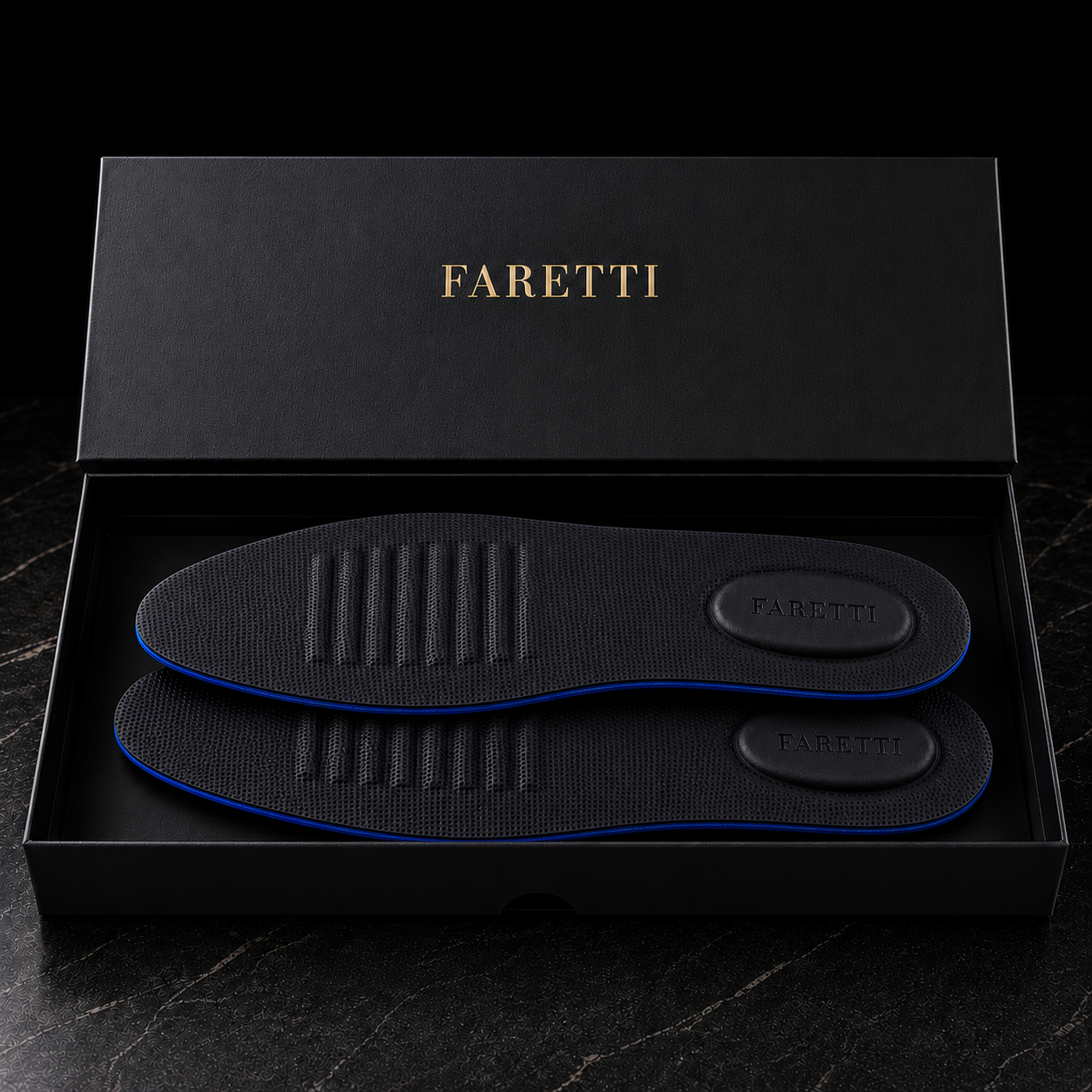 Black Ergonomic Faretti Insole +0.2 inches
