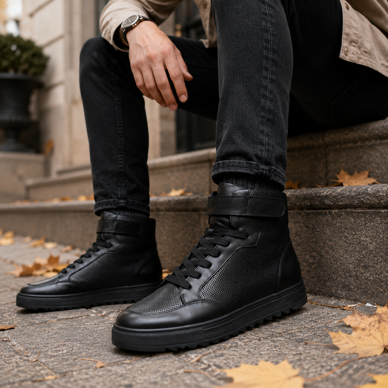 ELEVATOR SHOES STEFANO +3.15 INCHES
