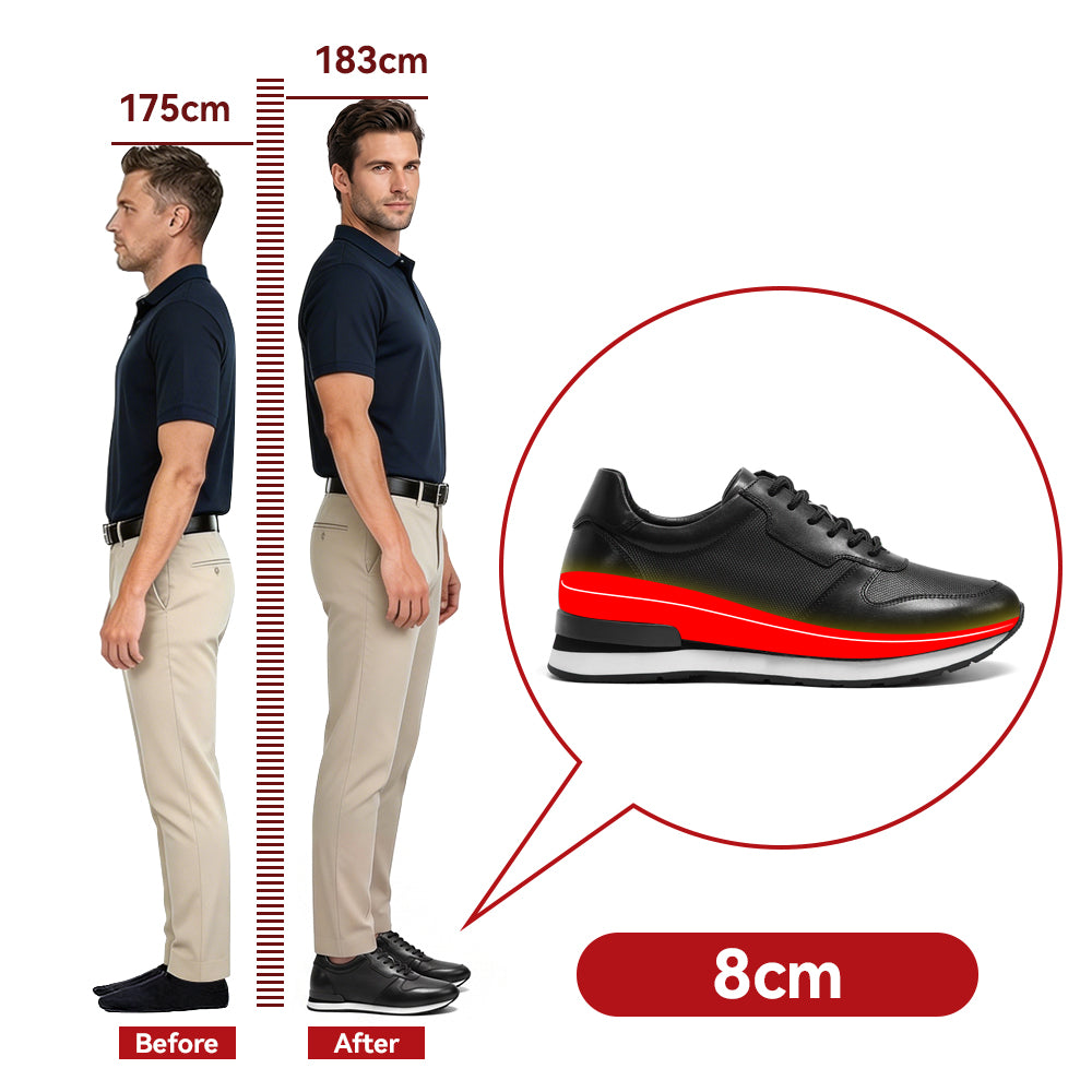 ELEVATOR SHOES BASSO +3.15 INCHES