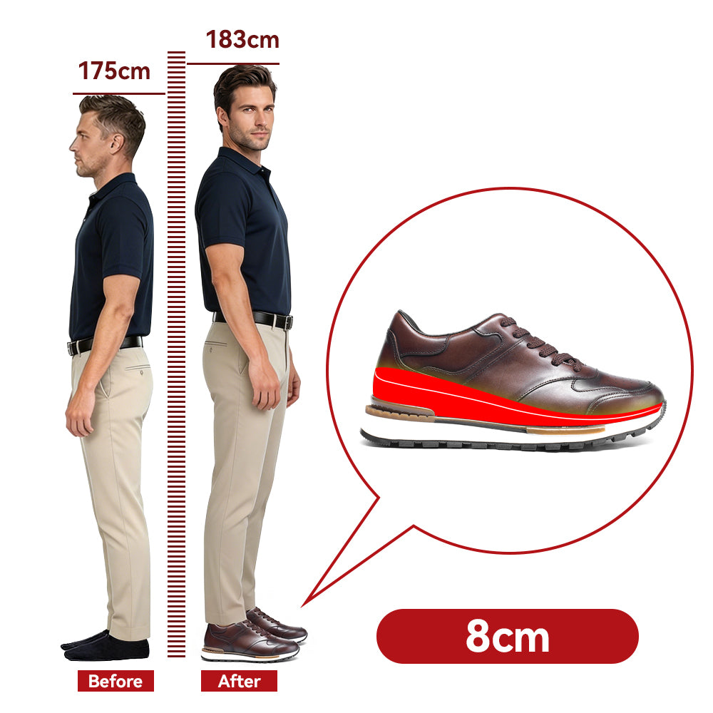 SCHUHE DIE GRÖßER MACHEN EMILIO +8 CM