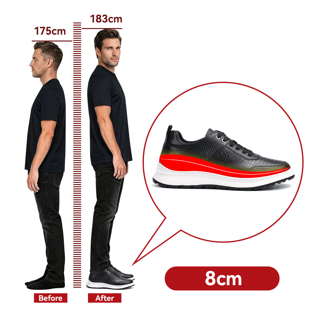 ELEVATOR SHOES ROMANO +3.15 INCHES